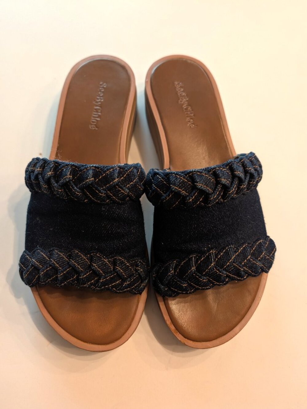 See By Chloe denim slide